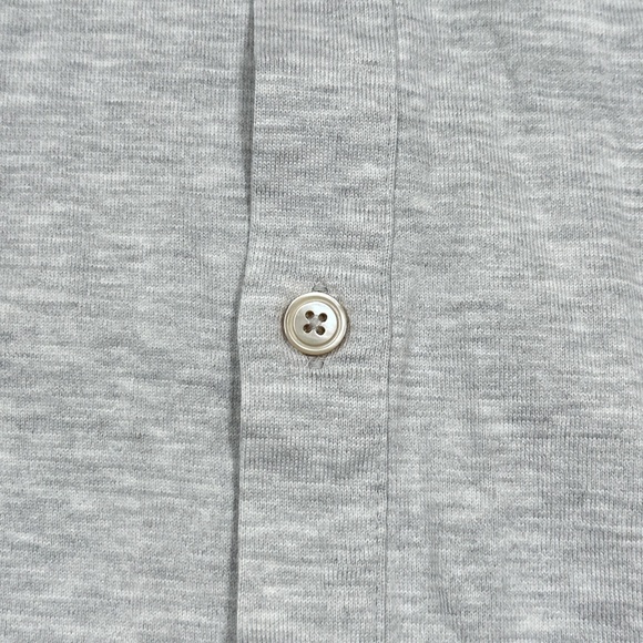 Eleventy Platinum Jersey Cotton Gray Heather L/S Button Shirt Mens Medium - Picture 6 of 14